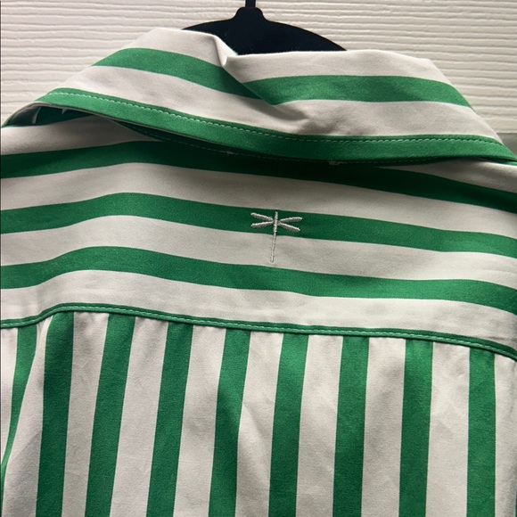 Tyler Boe Green and White Striped Blouse NWT Size Small - Picture 6 of 11